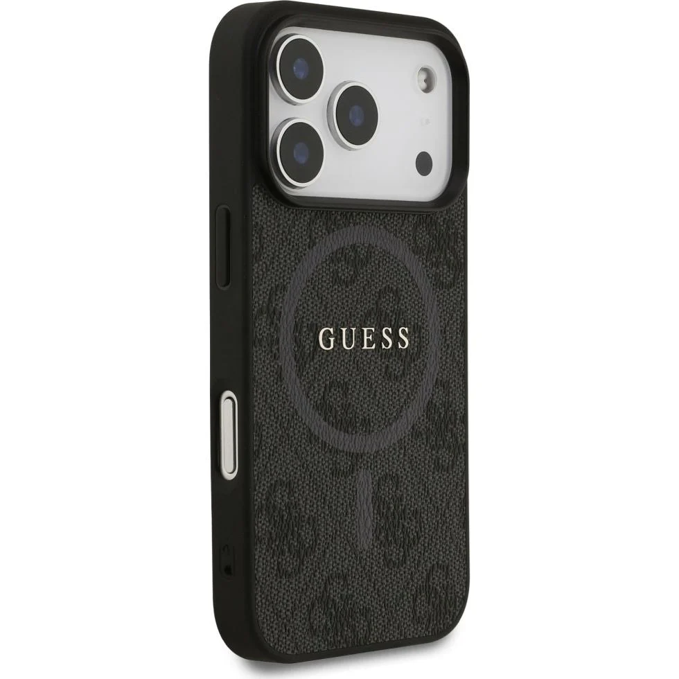 Handyhülle für iPhone 17 Pro, Guess Hardcase 4G Ring Classic Logo mit MagSafe, Schwarz - Image 5