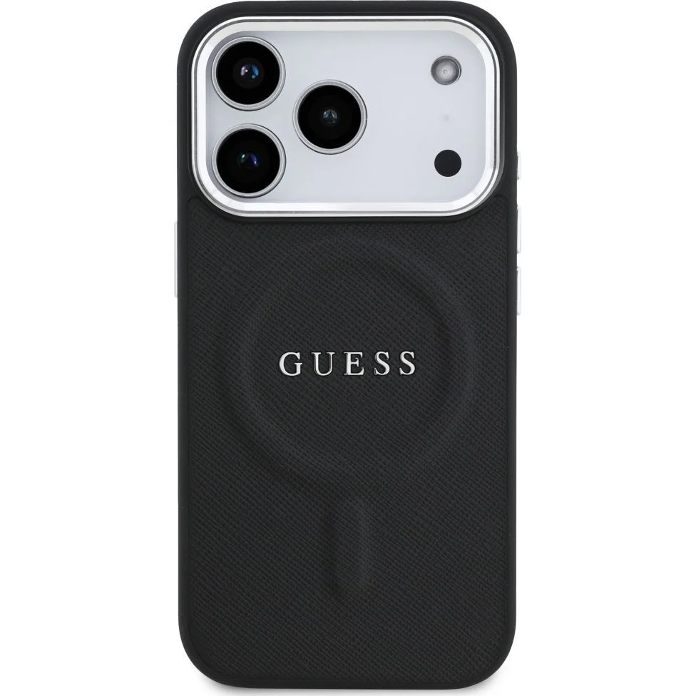 Handyhülle für iPhone 17 Pro, Guess Hardcase Classic Logo mit MagSafe, Schwarz - Image 2