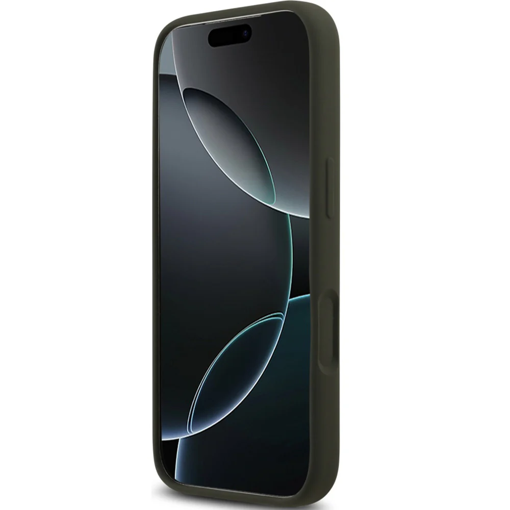 Handyhülle für iPhone 17 Pro, Guess Hardcase Silicone Big 4G Script, Dunkelgrün - Image 5