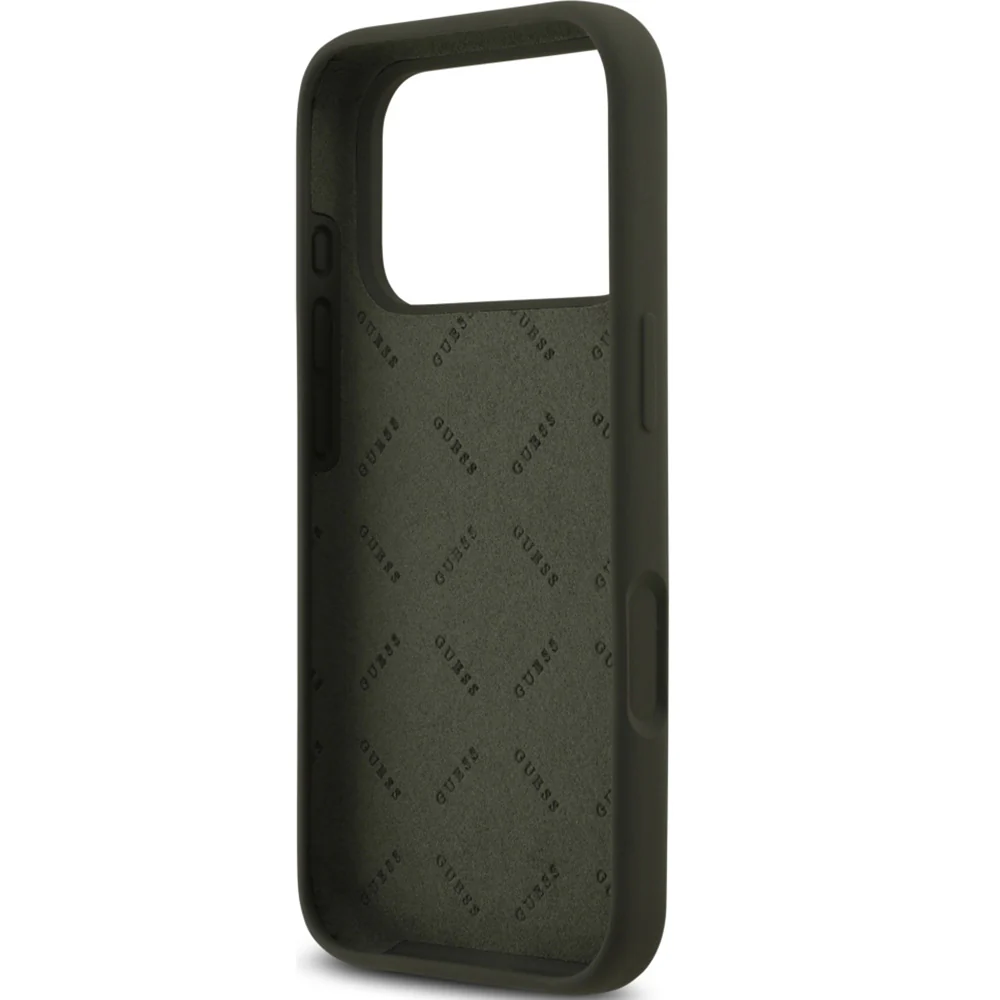 Handyhülle für iPhone 17 Pro, Guess Hardcase Silicone Big 4G Script, Dunkelgrün - Image 7
