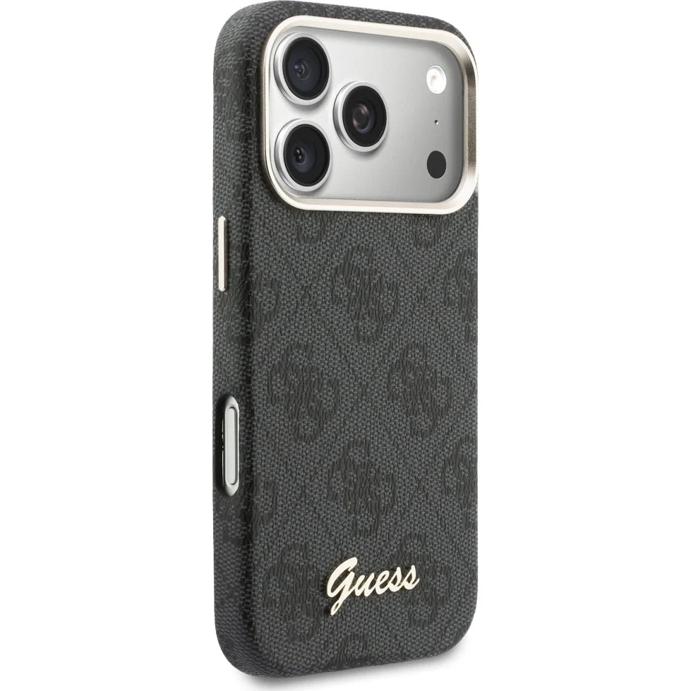 Handyhülle für iPhone 17 Pro, Guess Script 4G Logo für MagSafe , Schwarz - Image 4