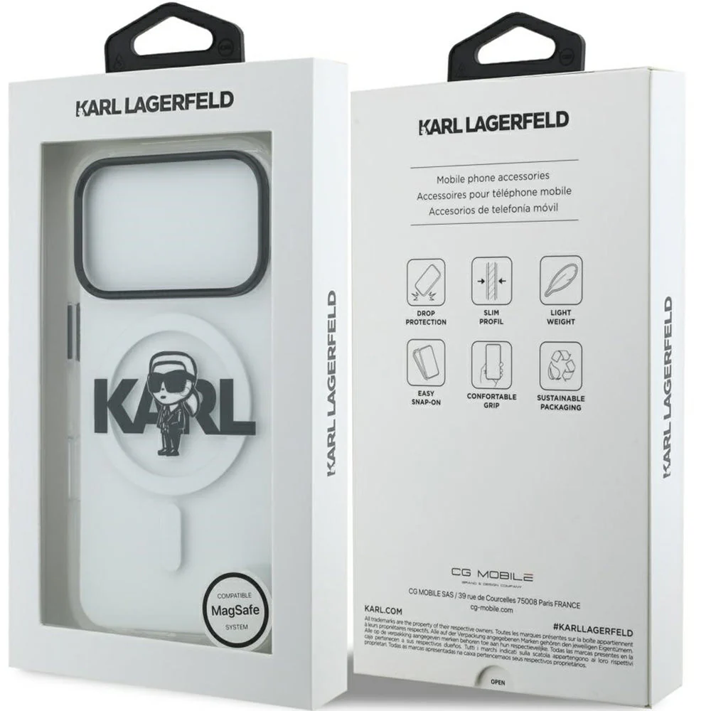 Handyhülle für iPhone 17 Pro, Karl Lagerfeld IML Karl Sketch Logo mit MagSafe, Transparent - Image 2