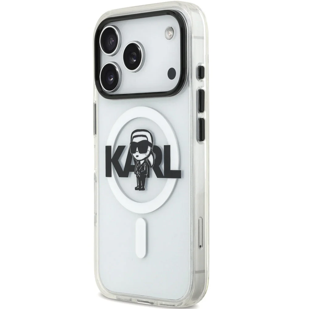Handyhülle für iPhone 17 Pro, Karl Lagerfeld IML Karl Sketch Logo mit MagSafe, Transparent - Image 3