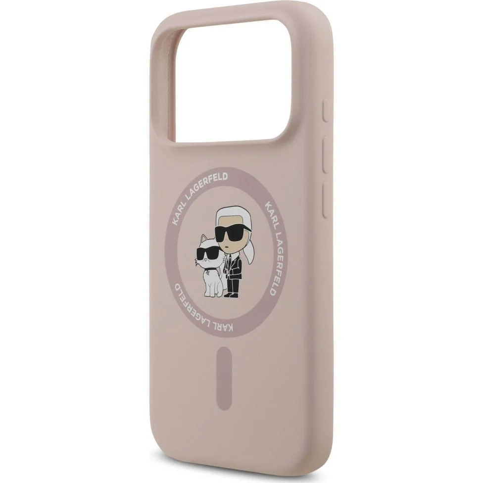 Handyhülle für iPhone 17 Pro, Karl Lagerfeld Liquid Hardcase Karl & Choupette Body Ring mit MagSafe, Rosa - Image 7