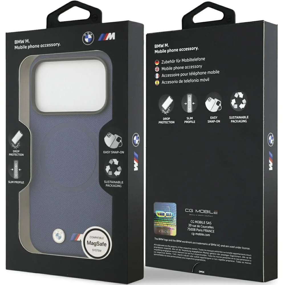 Handyhülle für iPhone 17 Pro Max, BMW HardCase M FW Metal Logo mit MagSafe, Dunkelblau - Image 2
