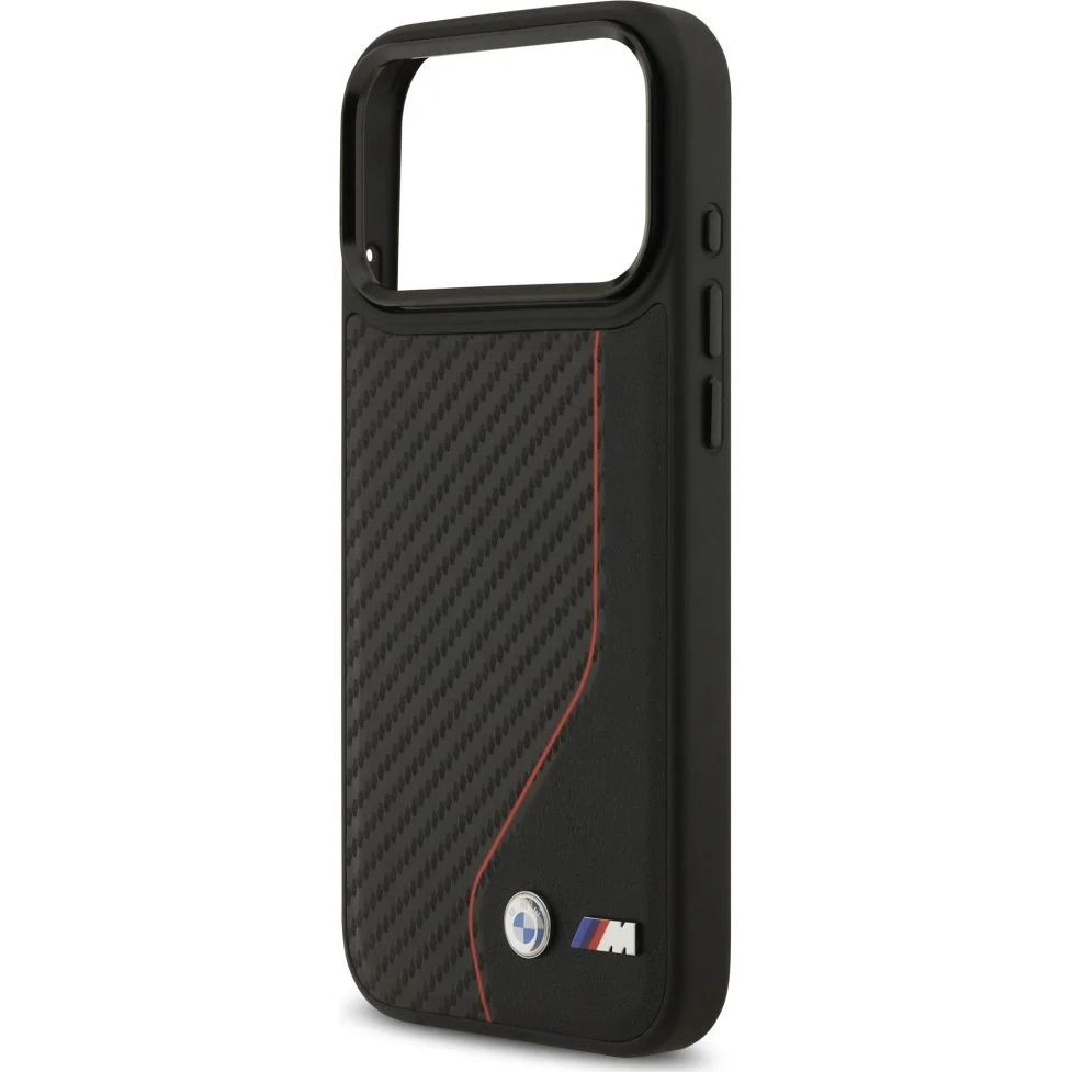 Handyhülle für iPhone 17 Pro Max, BMW M Carbon Line & Logo mit MagSafe, Schwarz mit roter Linie - Image 6