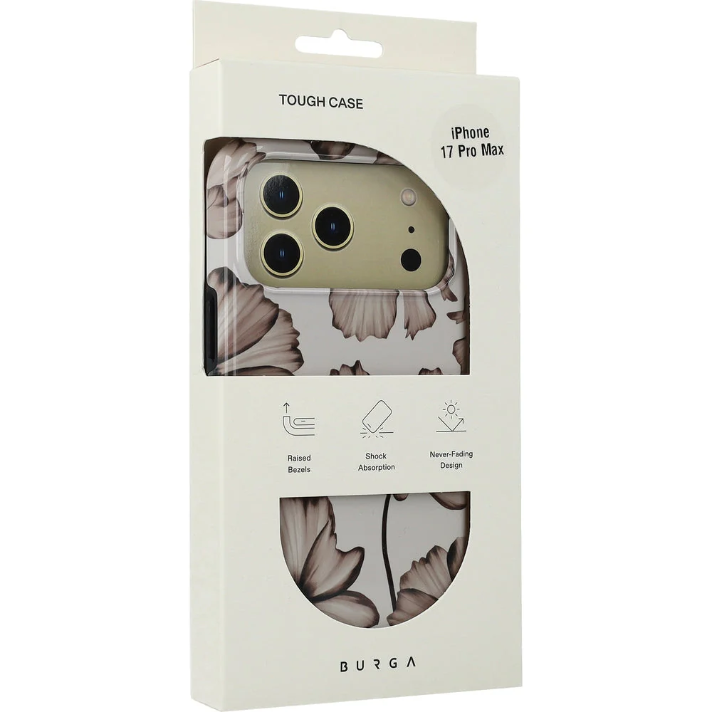 Handyhülle für iPhone 17 Pro Max, Burga Barely Yours Tough Magnetic, braun mit Blumenmuster - Image 2