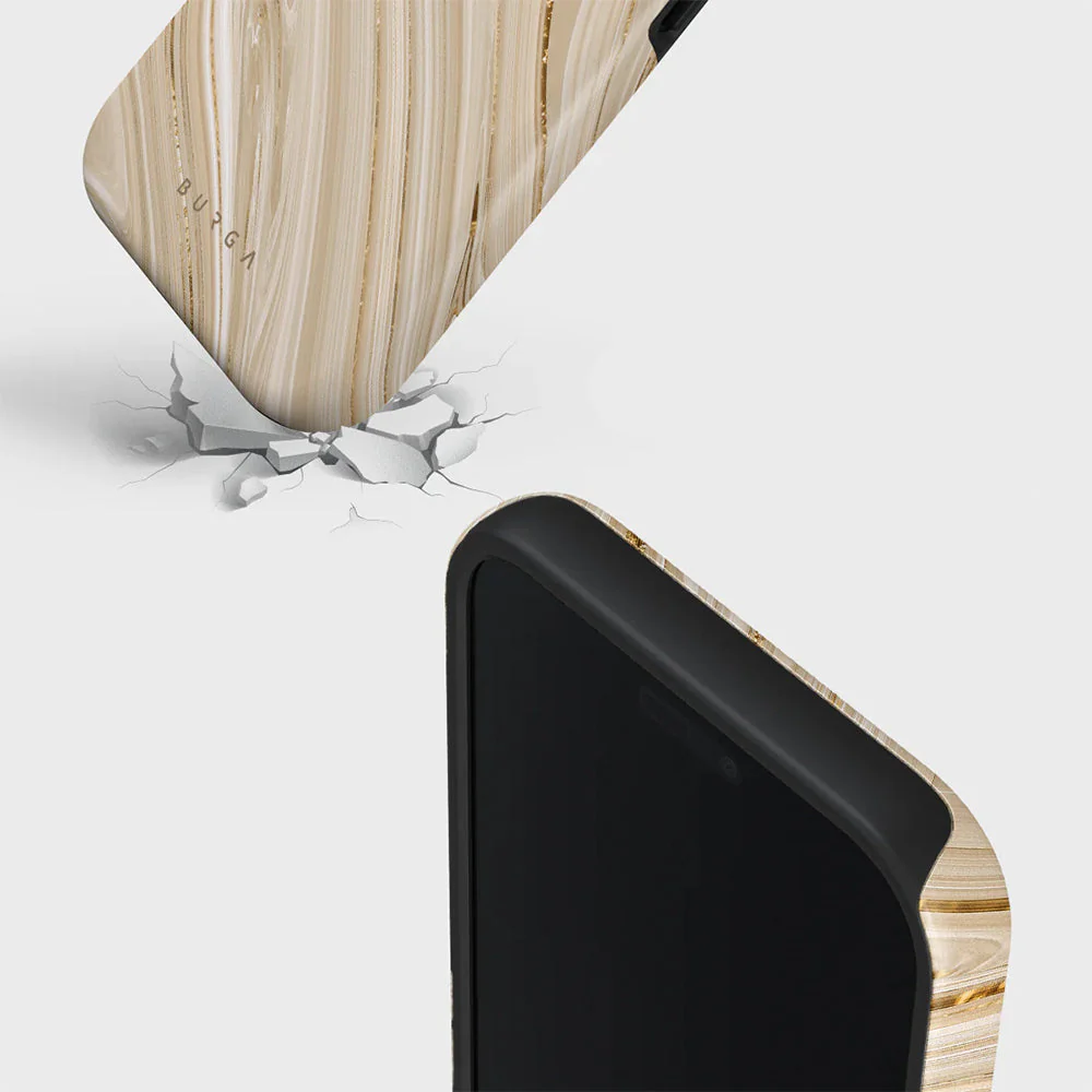 Handyhülle für iPhone 17 Pro Max, Burga Full Glam Tough Magnetic, Beige gemustert - Image 4