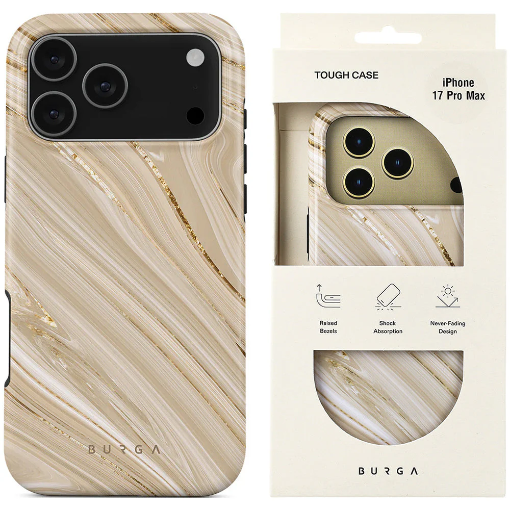 Handyhülle für iPhone 17 Pro Max, Burga Full Glam Tough Magnetic, Beige gemustert - Image 5