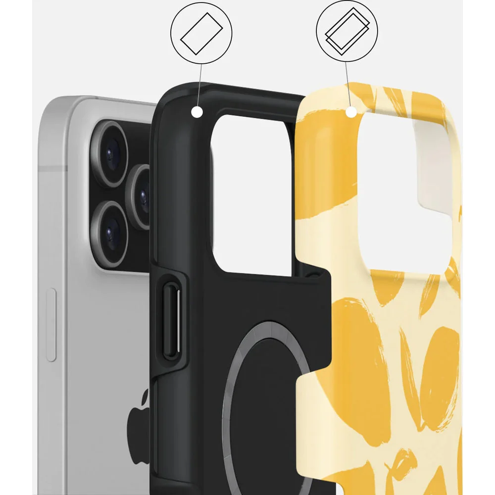 Handyhülle für iPhone 17 Pro Max, Burga Lemon Tart Tough Magnetic, Gelb mit Zitronenmuster - Image 2
