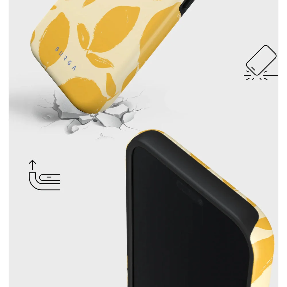 Handyhülle für iPhone 17 Pro Max, Burga Lemon Tart Tough Magnetic, Gelb mit Zitronenmuster - Image 4