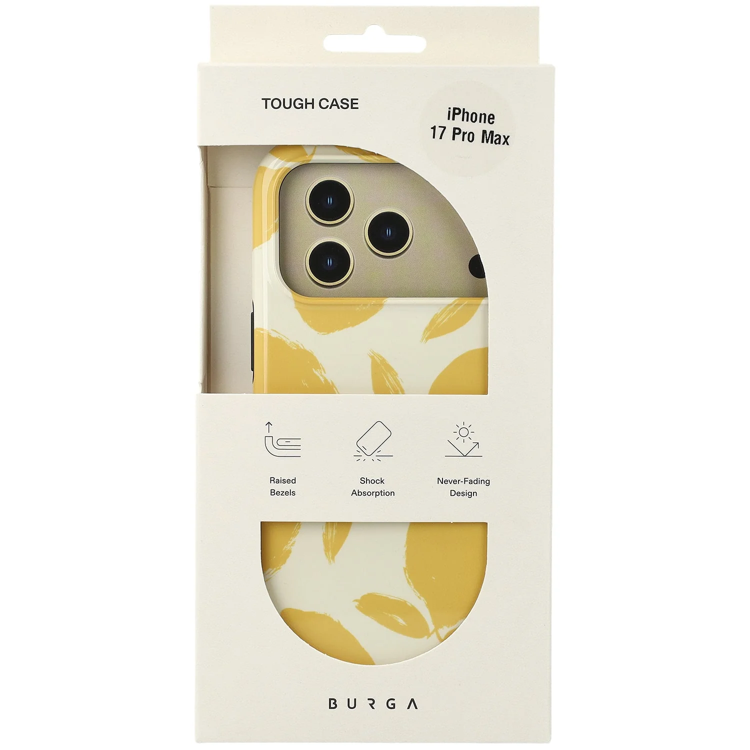 Handyhülle für iPhone 17 Pro Max, Burga Lemon Tart Tough Magnetic, Gelb mit Zitronenmuster - Image 6