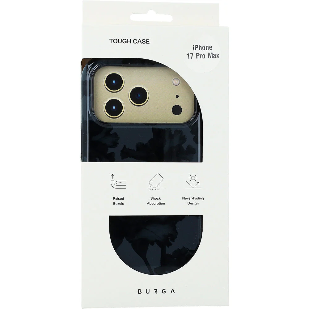 Handyhülle für iPhone 17 Pro Max, Burga Nucturnal Tough Magnetic, Schwarz mit floralem Muster - Image 6