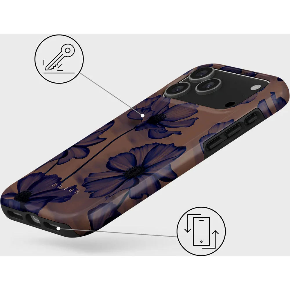 Handyhülle für iPhone 17 Pro Max, Burga Velvet Night Tough Magnetic, Braun und marineblau - Image 3