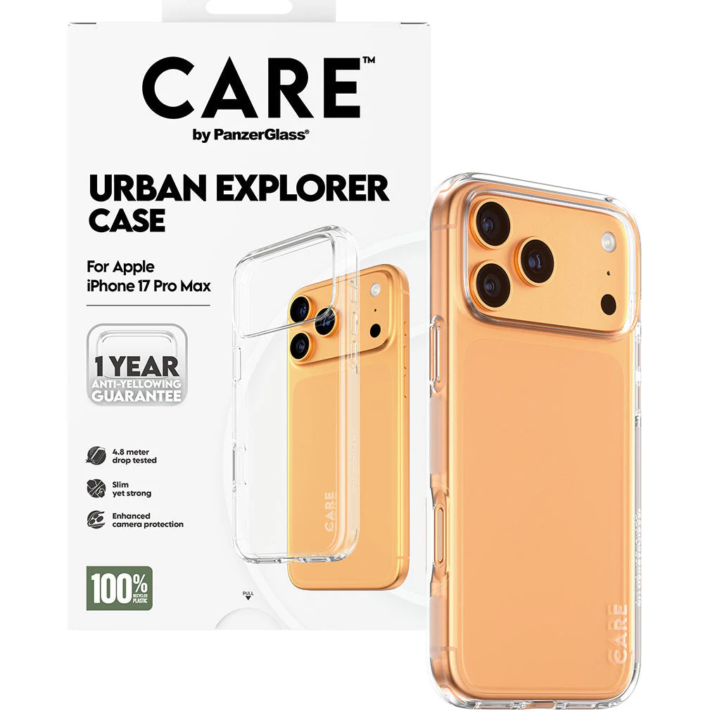 Handyhülle für iPhone 17 Pro Max, CARE by PanzerGlass Flagship Urban Explorer, Transparent - Image 5