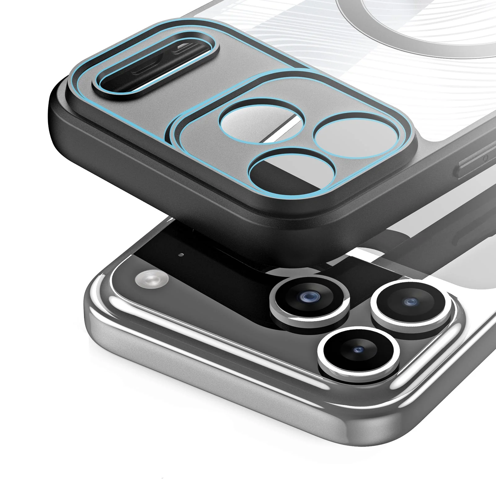 Handyhülle für iPhone 17 Pro Max, Dux Ducis Aimo Mag, Transparent mit schwarzen Rahmen - Image 6