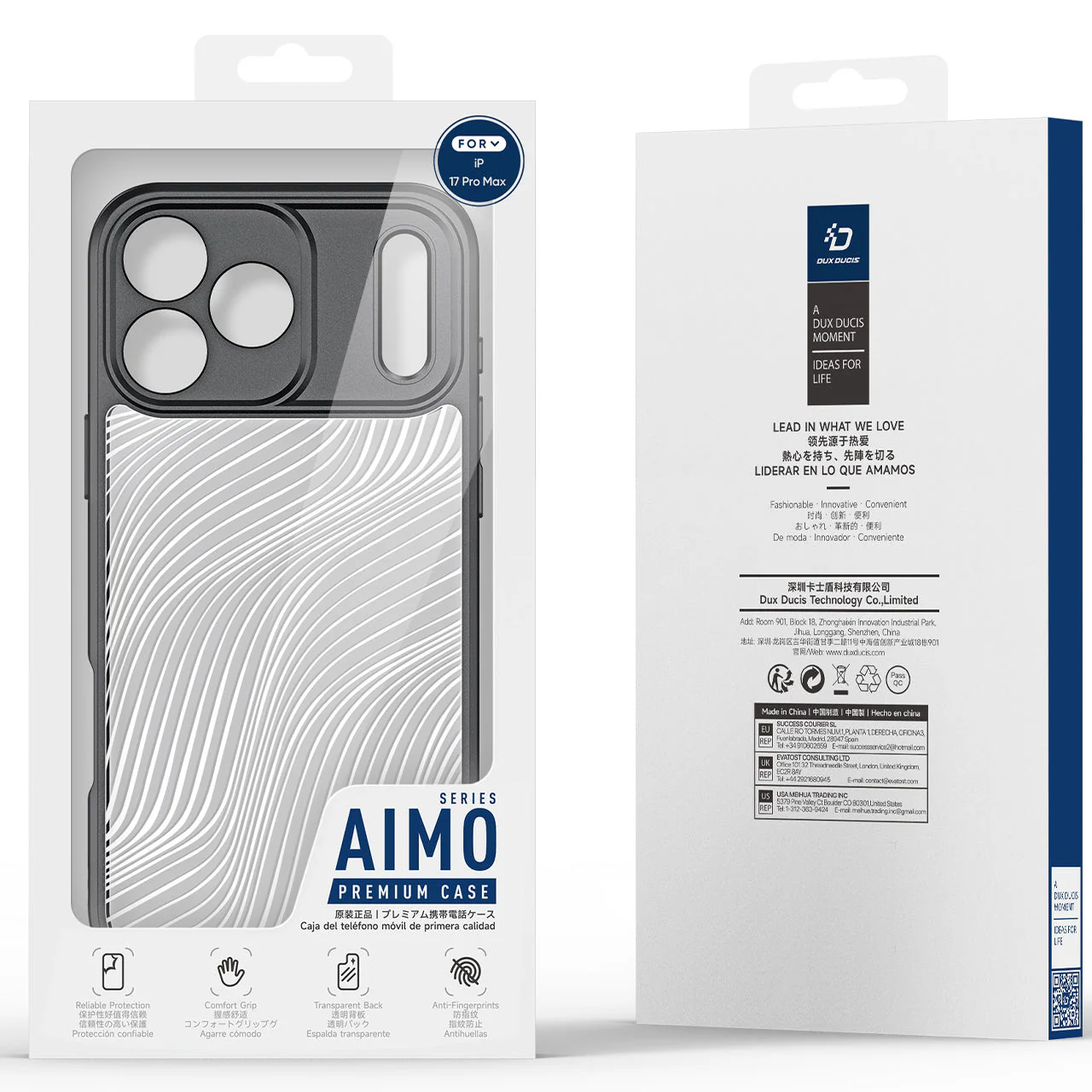 Handyhülle für iPhone 17 Pro Max, Dux Ducis Aimo, Transparent mit schwarzen Rahmen - Image 14