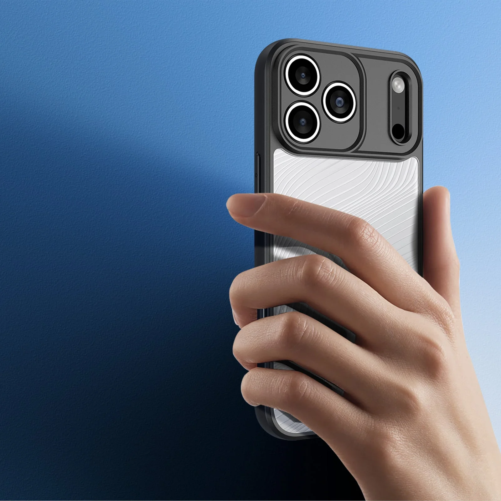 Handyhülle für iPhone 17 Pro Max, Dux Ducis Aimo, Transparent mit schwarzen Rahmen - Image 4