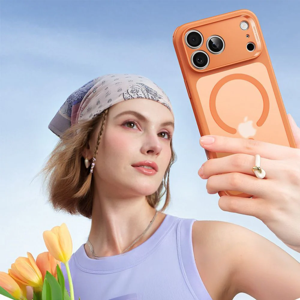 Handyhülle für iPhone 17 Pro Max, ESR Classic Hybrid mit MagSafe, Durchscheinend-Orange - Image 4