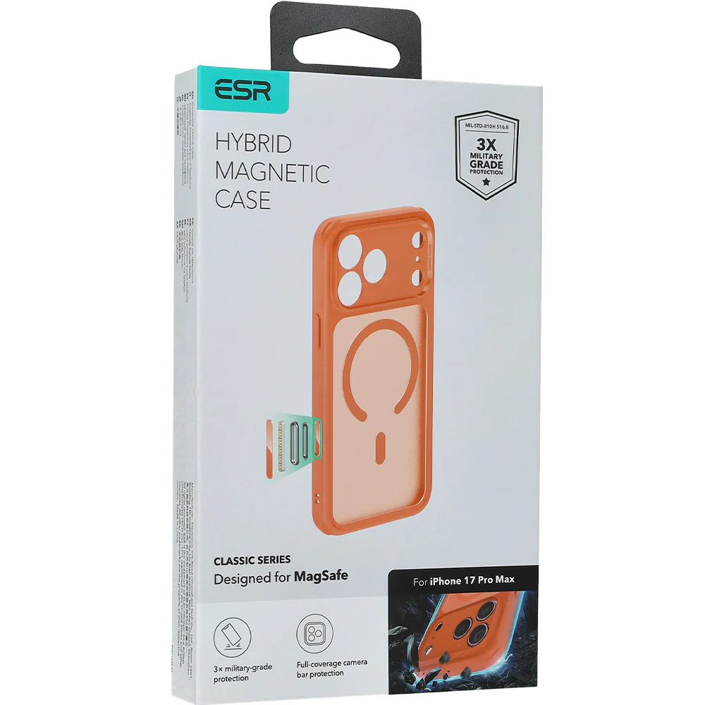 Handyhülle für iPhone 17 Pro Max, ESR Classic Hybrid mit MagSafe, Durchscheinend-Orange - Image 6