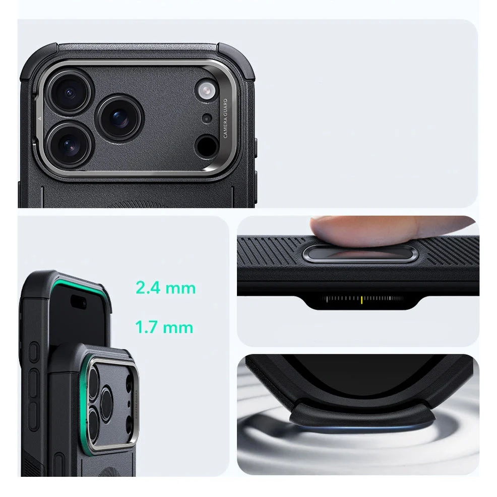 Handyhülle für iPhone 17 Pro Max, ESR Cyber Tough Case Kickstand mit MagSafe, Schwarz - Image 6