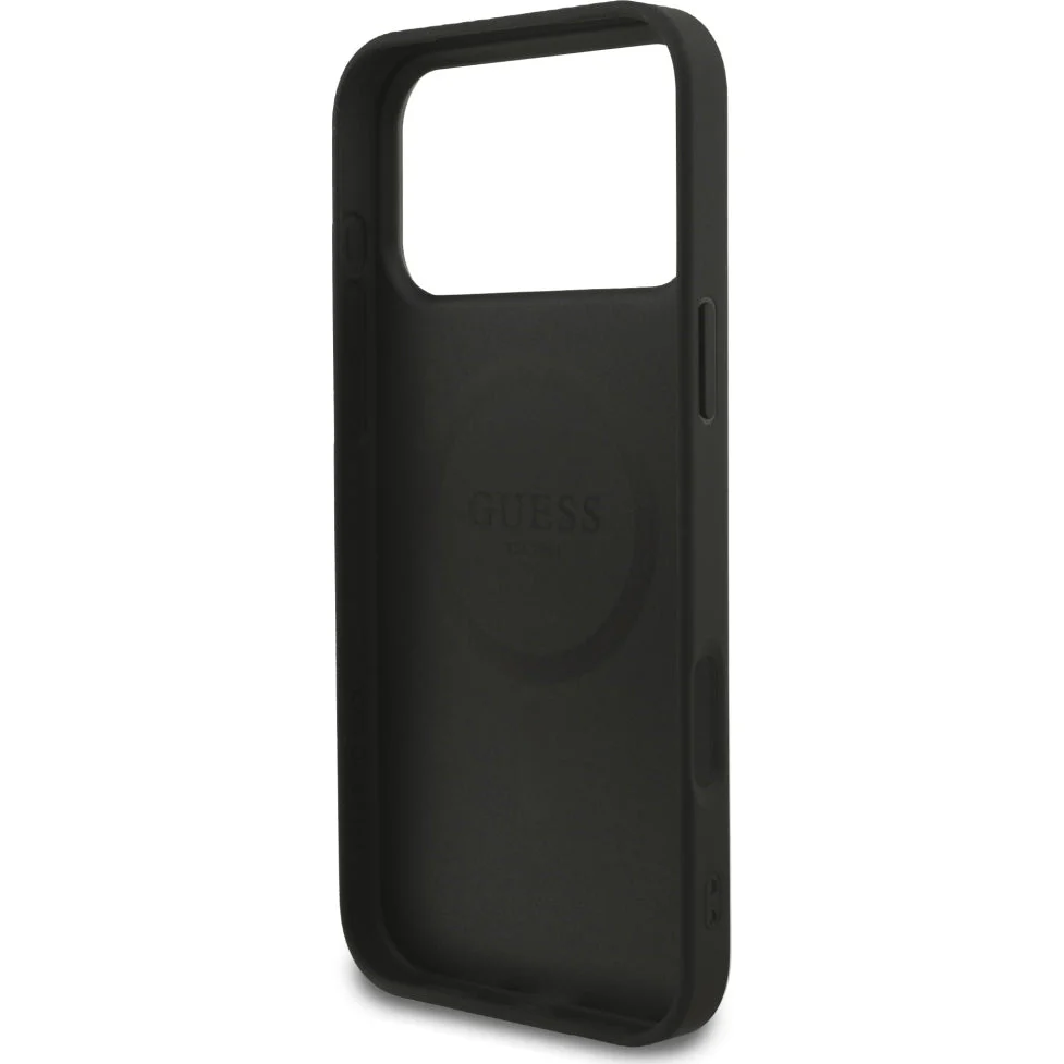 Handyhülle für iPhone 17 Pro Max, Guess 4G Strap Triangle Logo MagSafe, Schwarz - Image 2