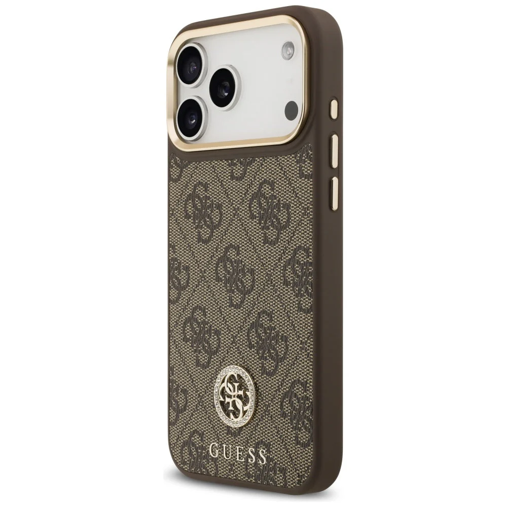 Handyhülle für iPhone 17 Pro Max, Guess 4G Strass Logo. mit MagSafe, Braun - Image 7