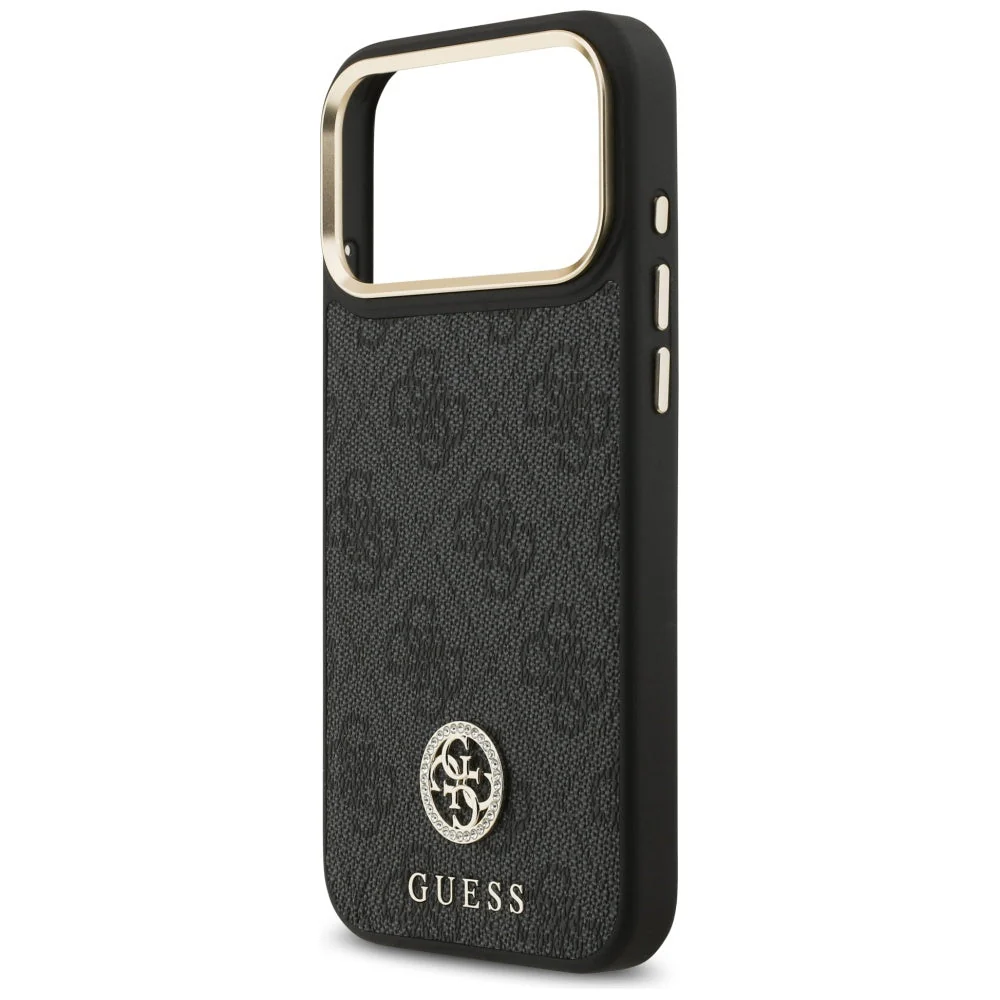 Handyhülle für iPhone 17 Pro Max, Guess 4G Strass Logo. mit MagSafe, Schwarz - Image 5