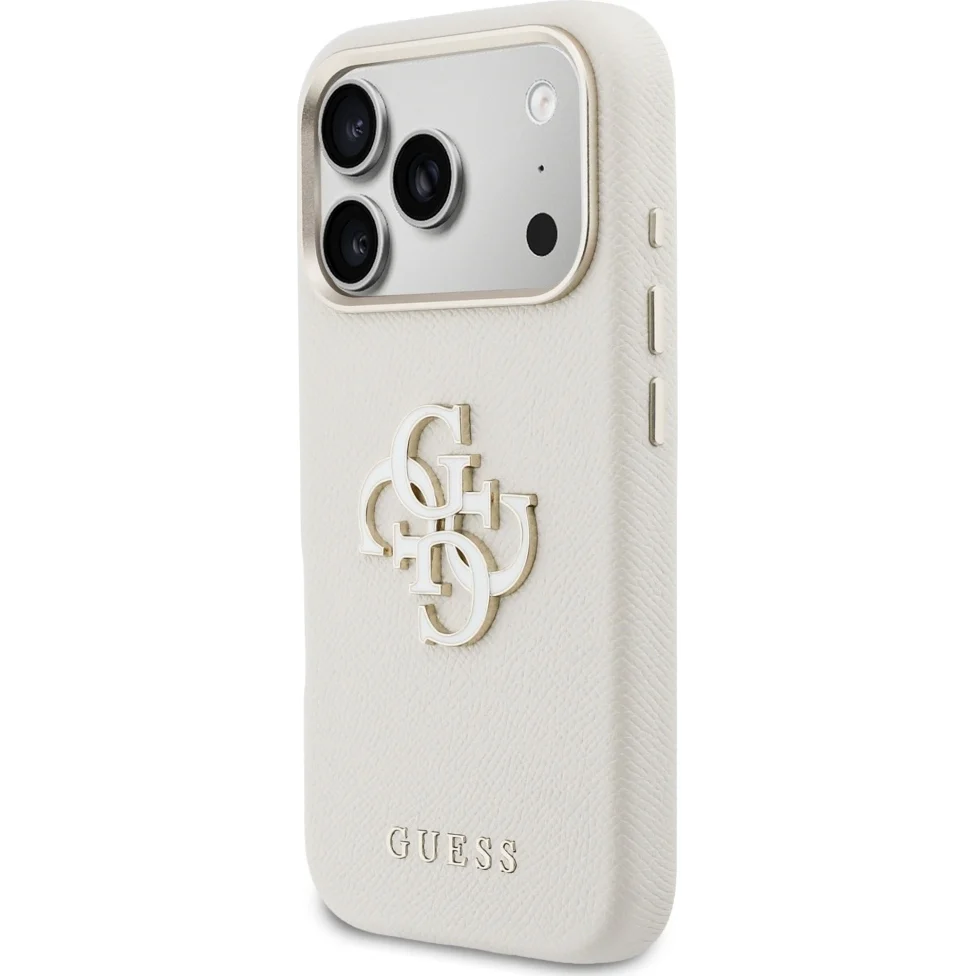 Handyhülle für iPhone 17 Pro Max, Guess FW Resin Logo, Beige - Image 2