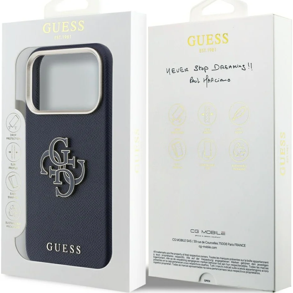 Handyhülle für iPhone 17 Pro Max, Guess FW Resin Logo, Dunkelblau - Image 8