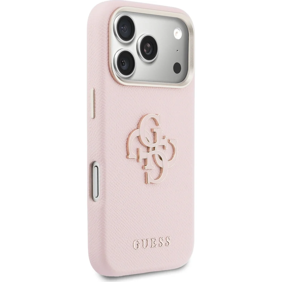 Handyhülle für iPhone 17 Pro Max, Guess FW Resin Logo, Rosa - Image 4