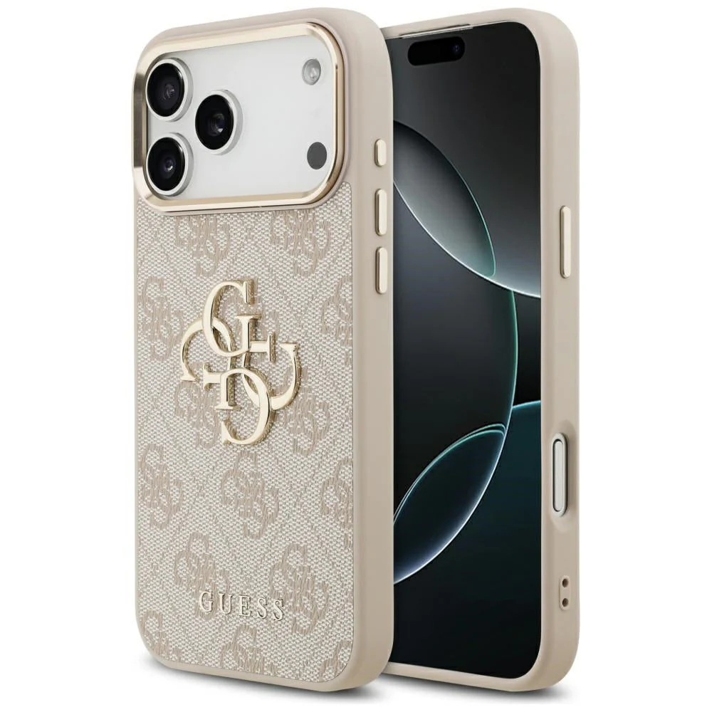 Handyhülle für iPhone 17 Pro Max, Guess Hardcase 4G Big 4G Classic Logo, Rosa