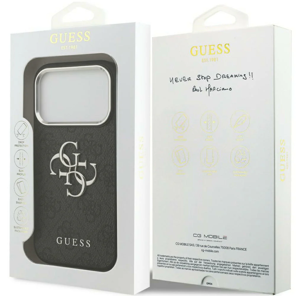 Handyhülle für iPhone 17 Pro Max, Guess Hardcase 4G Big 4G Classic Logo, Schwarz - Image 2