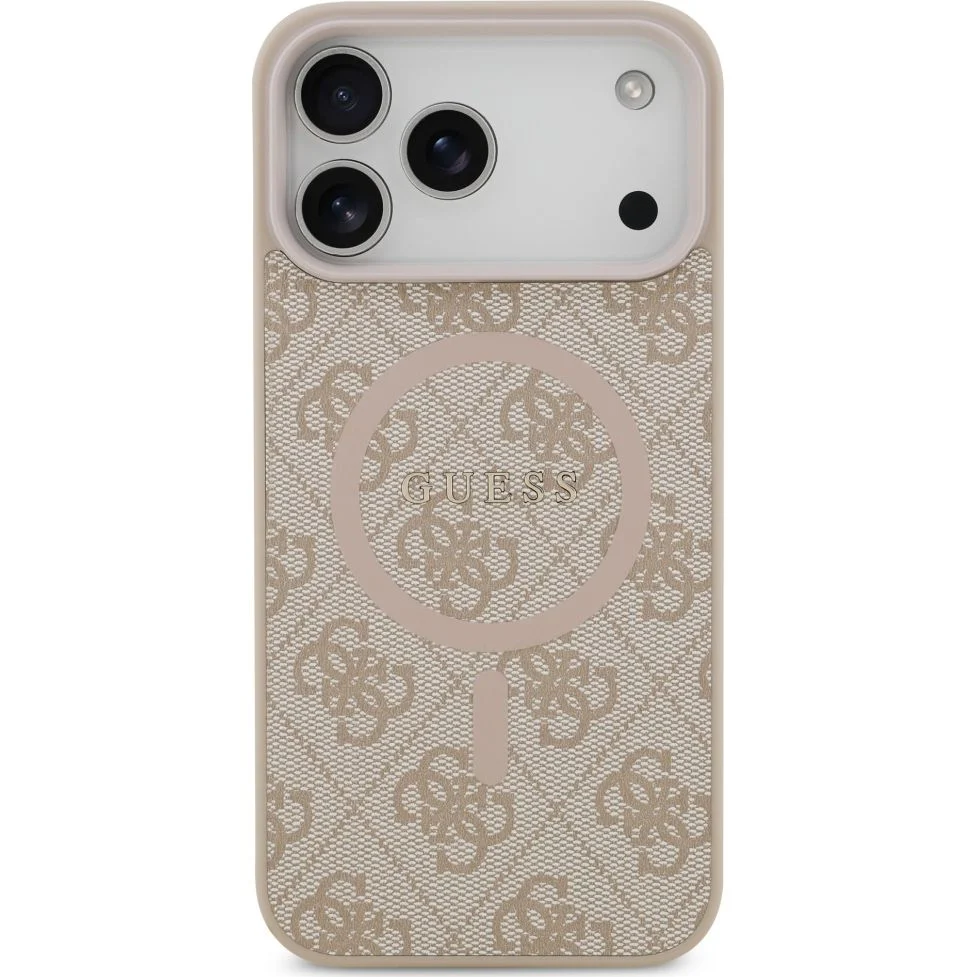 Handyhülle für iPhone 17 Pro Max, Guess Hardcase 4G Ring Classic Logo mit MagSafe, Rosa - Image 3