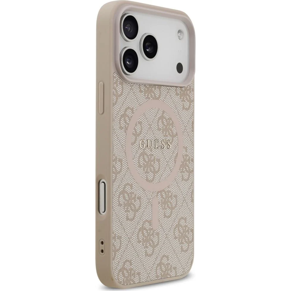 Handyhülle für iPhone 17 Pro Max, Guess Hardcase 4G Ring Classic Logo mit MagSafe, Rosa - Image 4