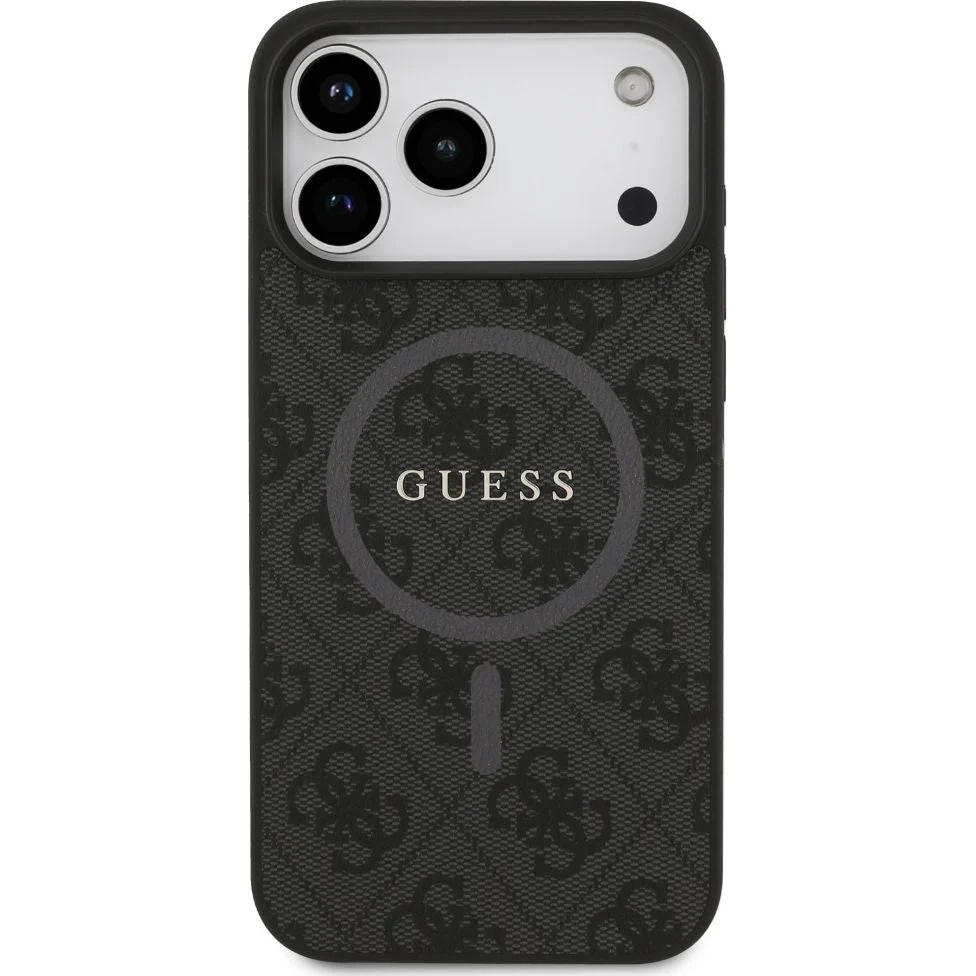 Handyhülle für iPhone 17 Pro Max, Guess Hardcase 4G Ring Classic Logo mit MagSafe, Schwarz - Image 3