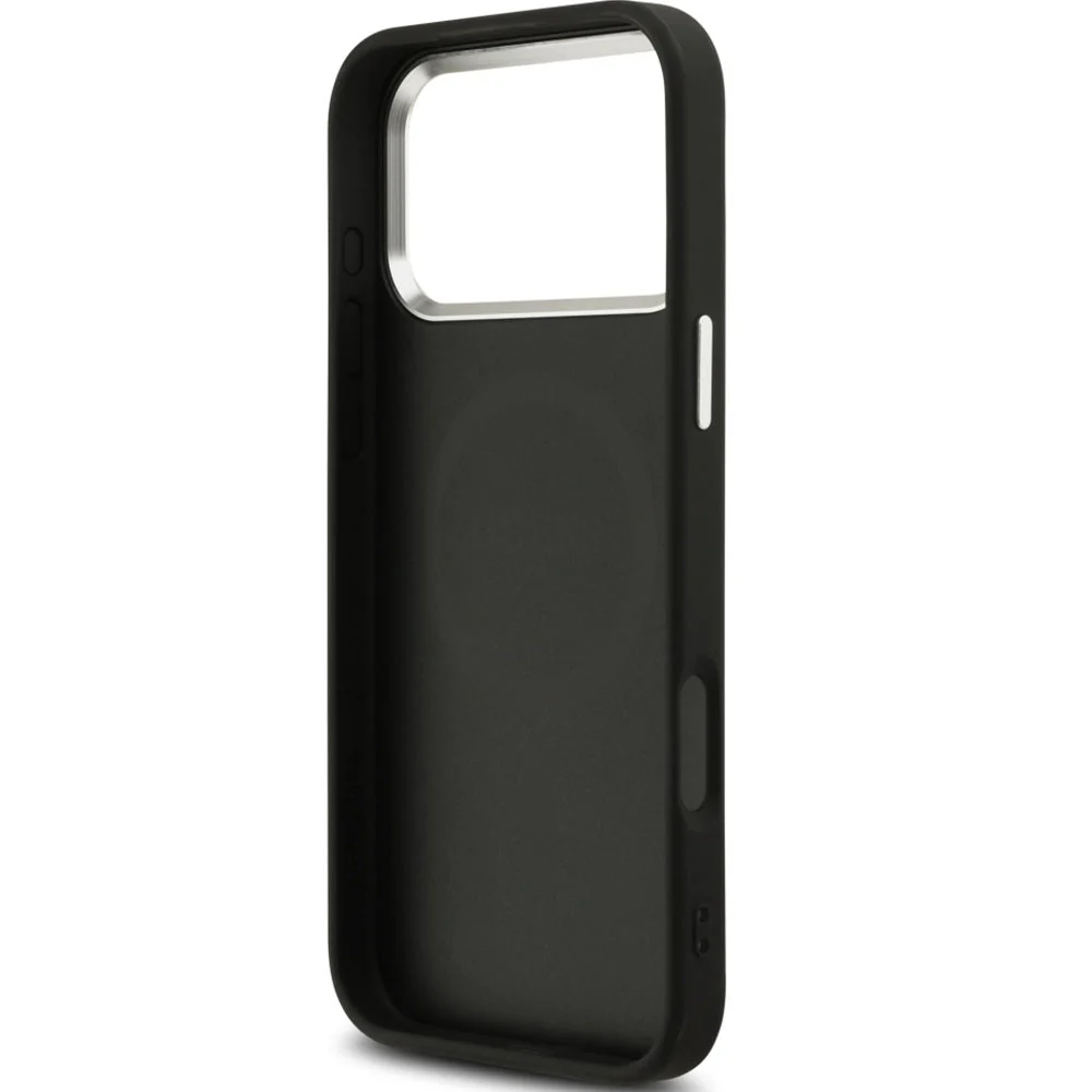 Handyhülle für iPhone 17 Pro Max, Guess Hardcase Glitter Triangle Logo mit MagSafe, Schwarz-Glitter - Image 8