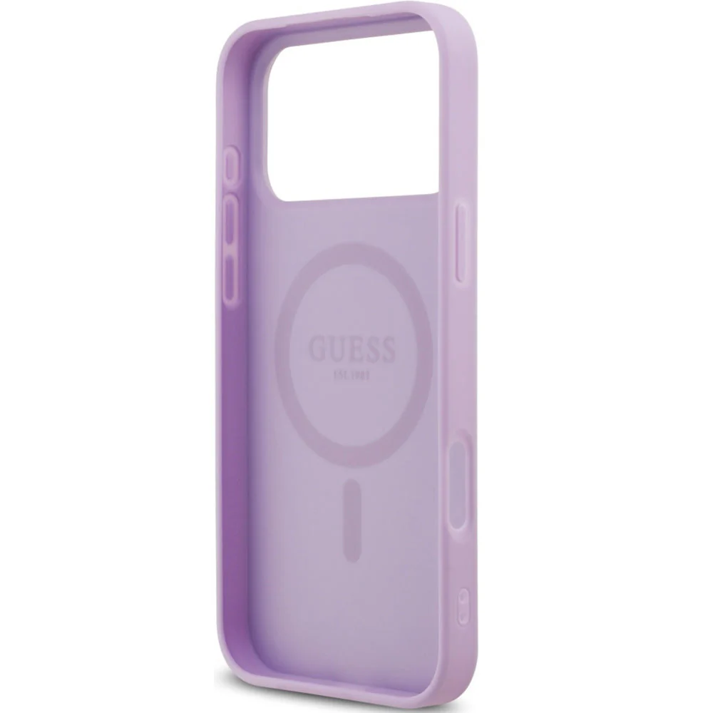 Handyhülle für iPhone 17 Pro Max, Guess Hardcase Grained Ring mit MagSafe, Violett - Image 7
