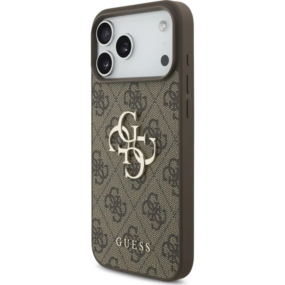 Handyhülle für iPhone 17 Pro Max, Guess Hardcase 4G Big Metal Logo, Braun - Image 4