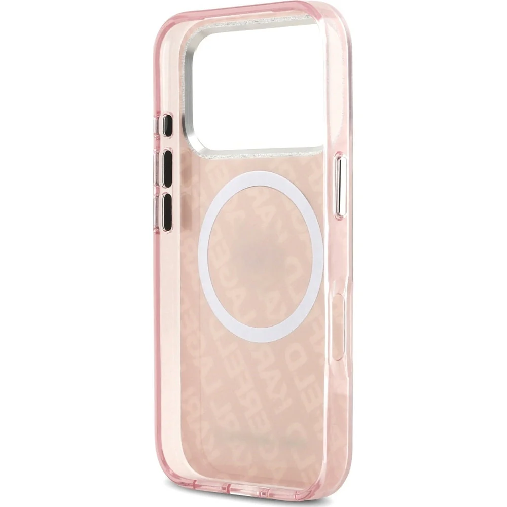 Handyhülle für iPhone 17 Pro Max, Karl Lagerfeld IML Karl Head Logo MagSafe , Durchscheinend-Rosa - Image 7