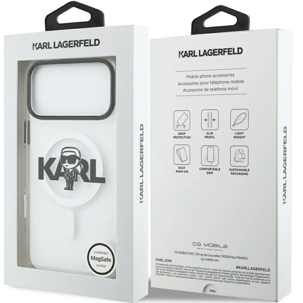 Handyhülle für iPhone 17 Pro Max, Karl Lagerfeld IML Karl Sketch Logo mit MagSafe, Transparent - Image 2