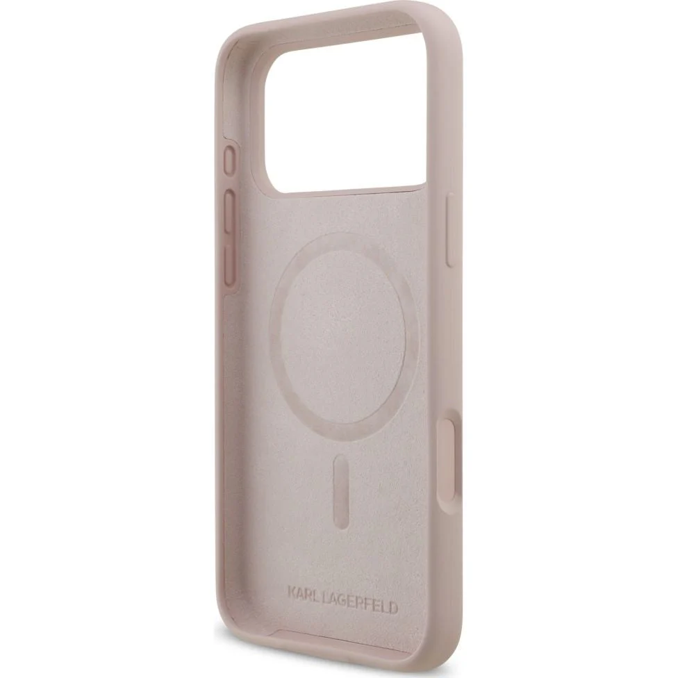 Handyhülle für iPhone 17 Pro Max, Karl Lagerfeld Liquid Hardcase Karl & Choupette Body Ring mit MagSafe, Rosa - Image 2