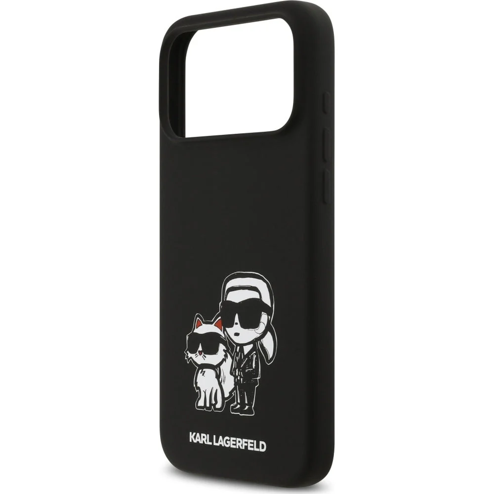 Handyhülle für iPhone 17 Pro Max, Karl Lagerfeld Silicone K and C Sketch Logo mit MagSafe, Schwarz - Image 6