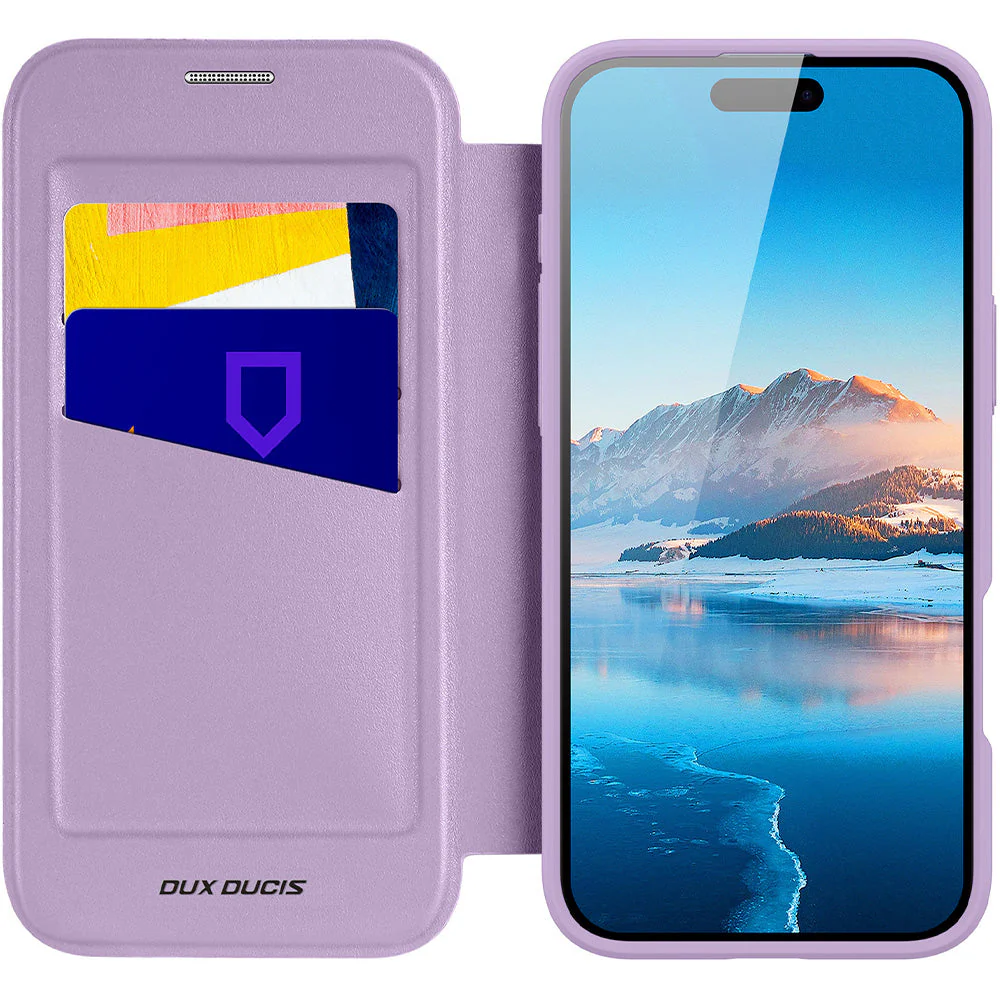 Handyhülle für iPhone 17 Pro Max mit MagSafe, Dux Ducis Skin X Pro Magnetic, Transparent und Violett - Image 3