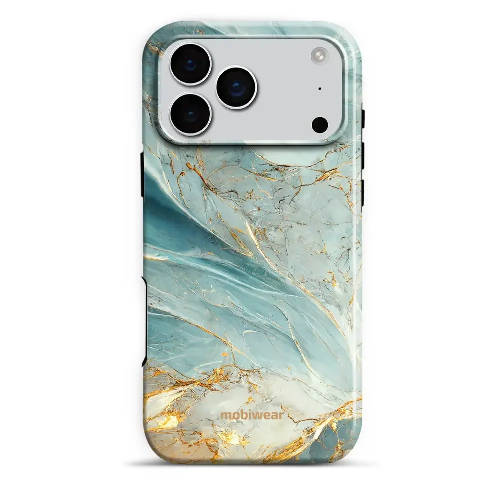 Handyhülle für iPhone 17 Pro Max, Mobiwear Elite Pro, Adern des Azur