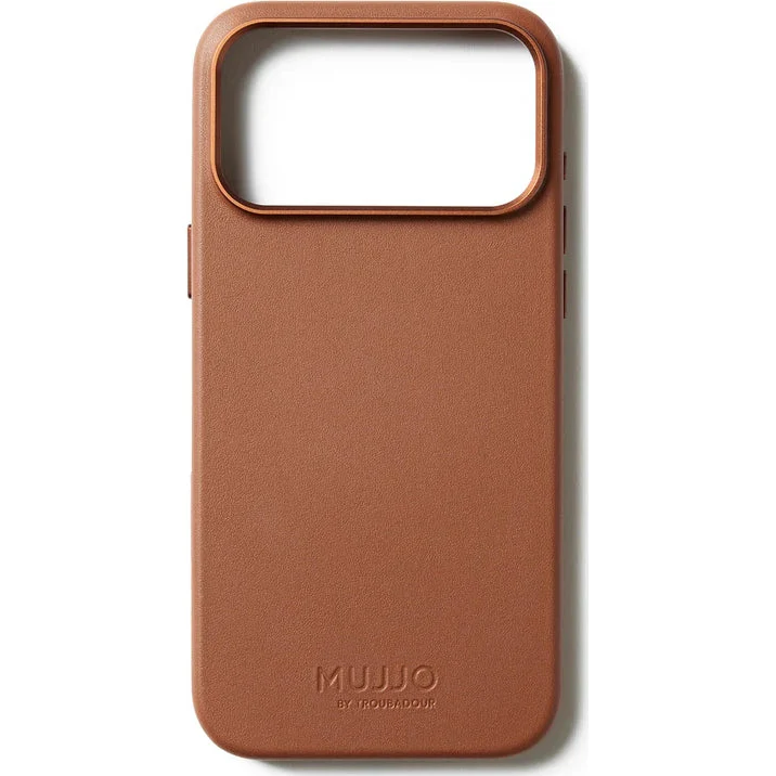 Handyhülle für iPhone 17 Pro Max, Mujjo Full Leather Case für MagSafe, Braun