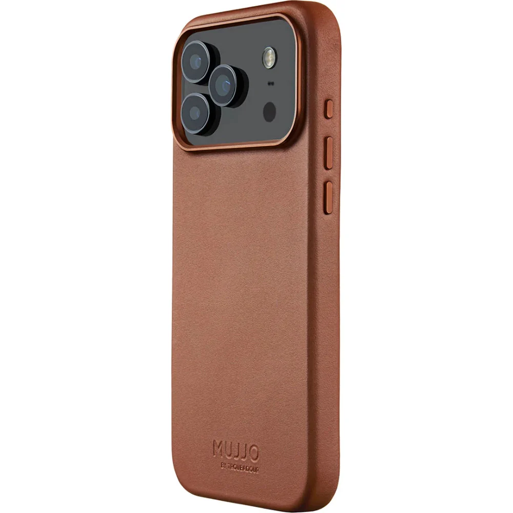 Handyhülle für iPhone 17 Pro Max, Mujjo Full Leather Case für MagSafe, Braun - Image 2