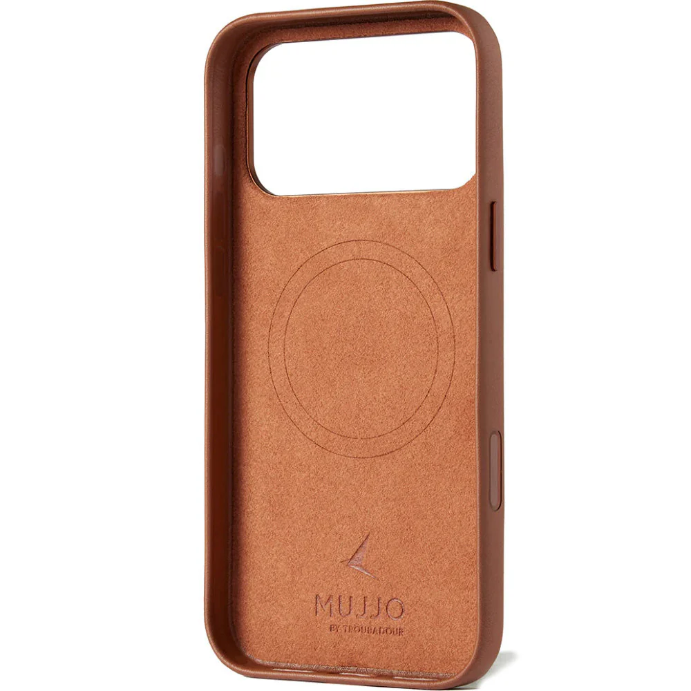Handyhülle für iPhone 17 Pro Max, Mujjo Full Leather Case für MagSafe, Braun - Image 3