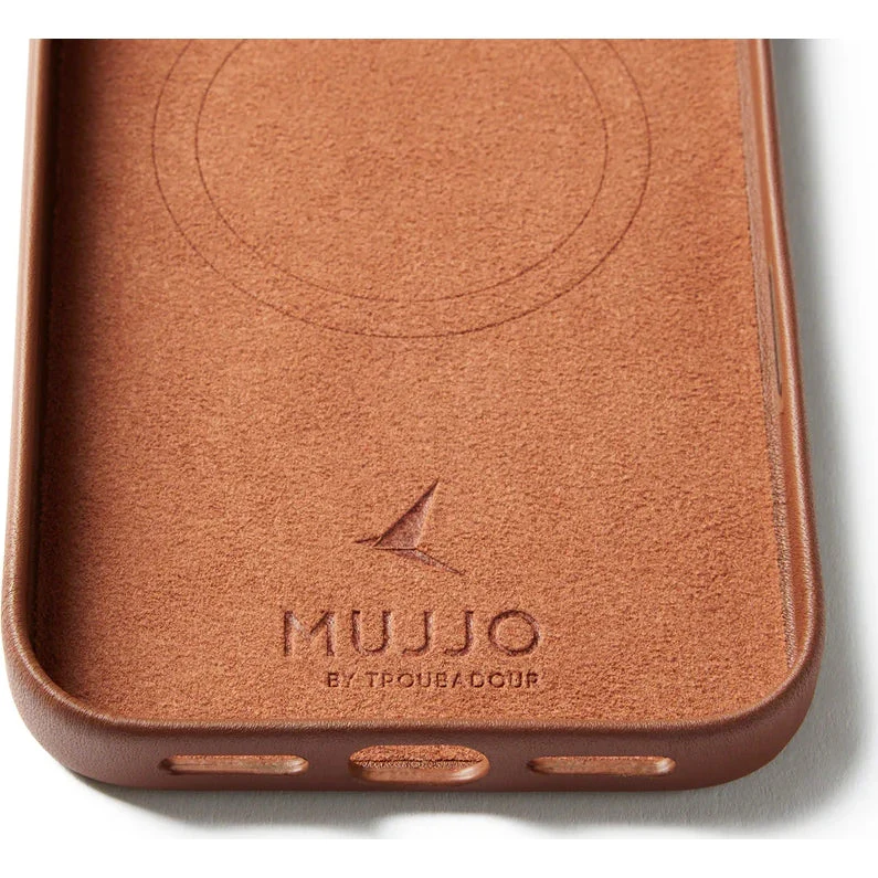 Handyhülle für iPhone 17 Pro Max, Mujjo Full Leather Case für MagSafe, Braun - Image 5