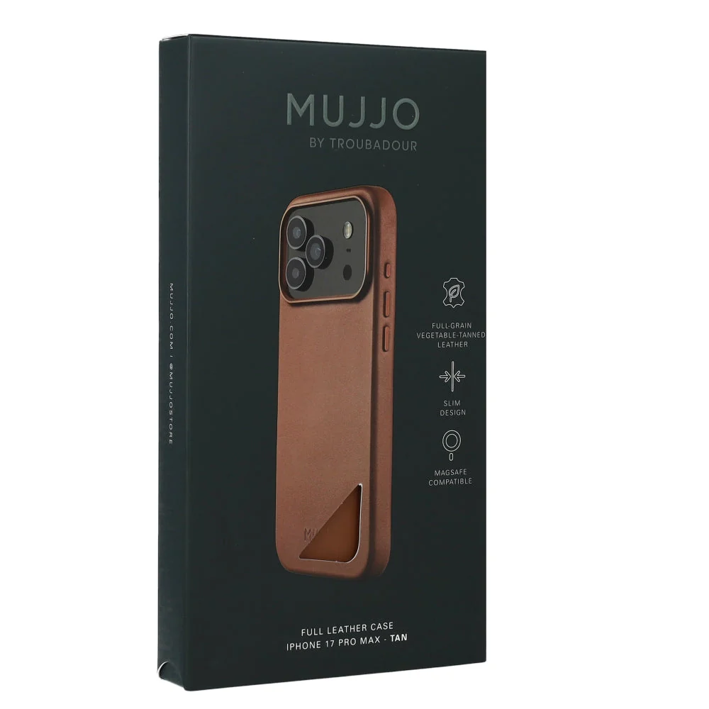 Handyhülle für iPhone 17 Pro Max, Mujjo Full Leather Case für MagSafe, Braun - Image 8